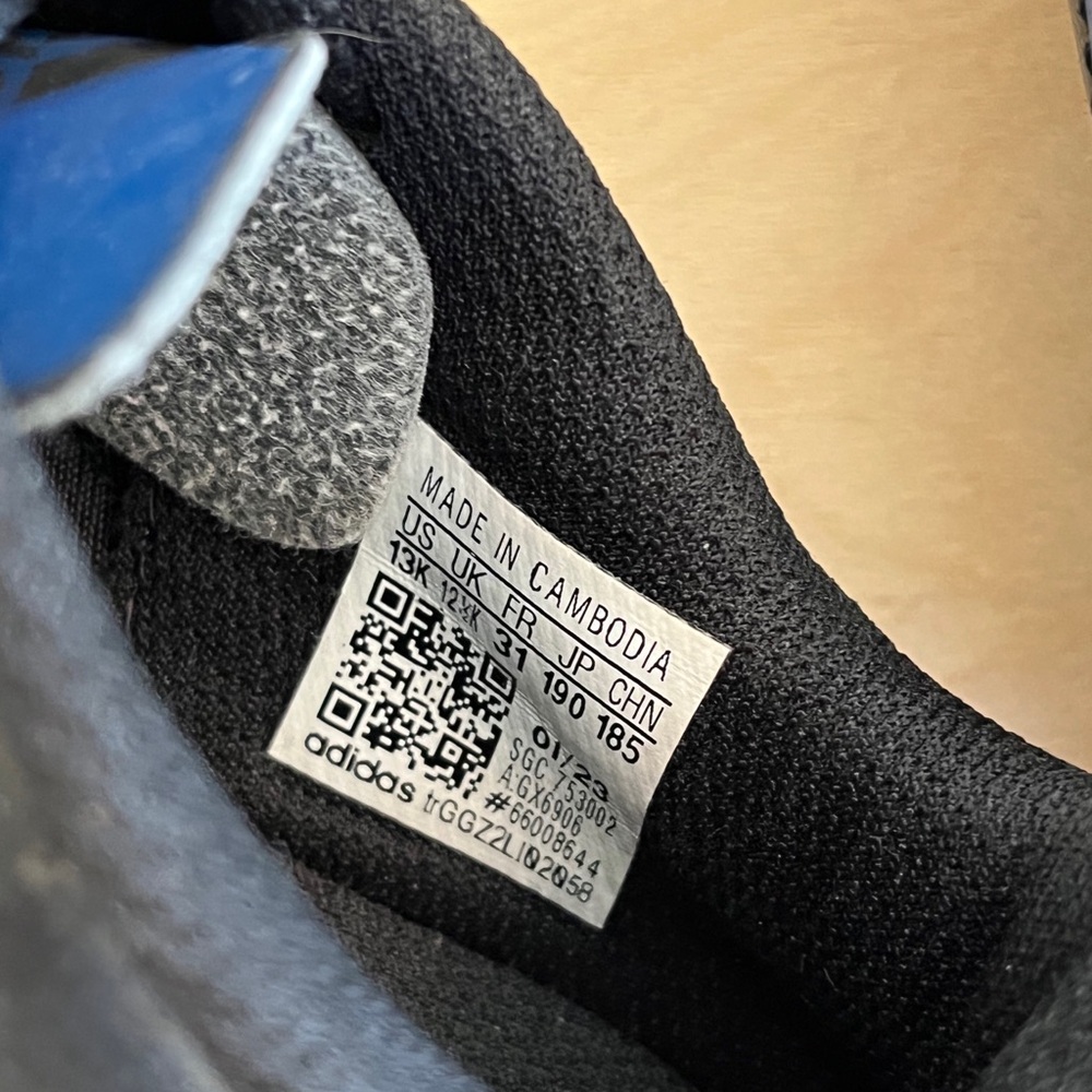 Adidas VII FG Black and Blue Junior Soccer Cleat - Picture 7 of 8